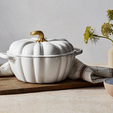 Le Creuset Braadpan Pompoen Wit 24cm