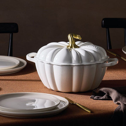 Le Creuset Braadpan Pompoen Wit 24cm