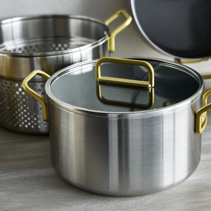 Greenpan Tucci pannenset 3-ply 11 delig - RVS
