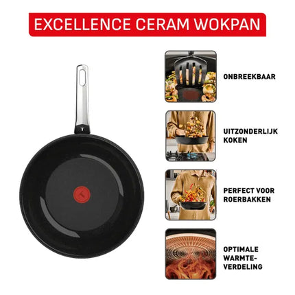 Tefal Excellence keramische Wok 28cm