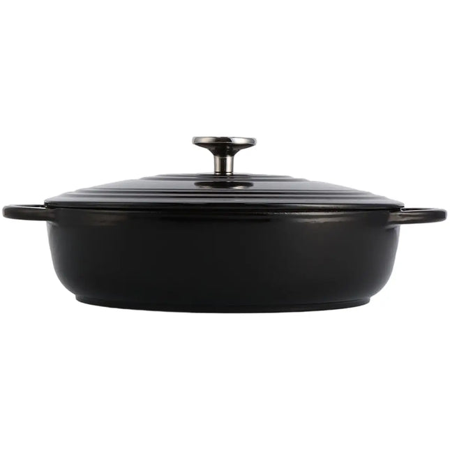 BK Bourgogne Gietijzeren Stoofpan Laag Jet Black 28cm