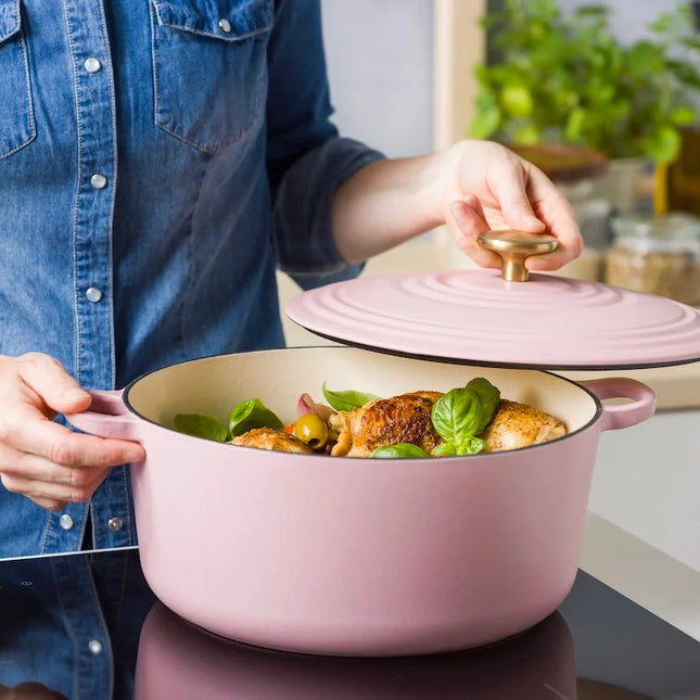 BK Bourgogne Braadpan Gietijzer - Blush Pink