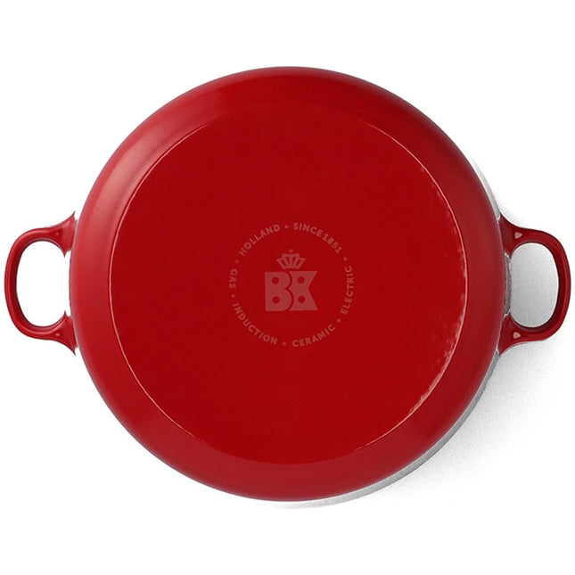 BK Bourgogne Gietijzeren Stoofpan  Laag Chili Red 28cm