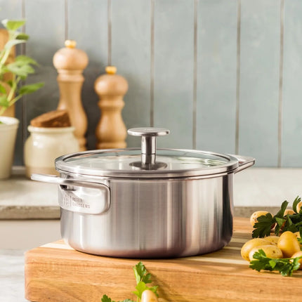 BK Durabond Hybride Large Pannenset — 24cm, 28cm & Wok 30cm — Tri-ply RVS — PFAS-vrij