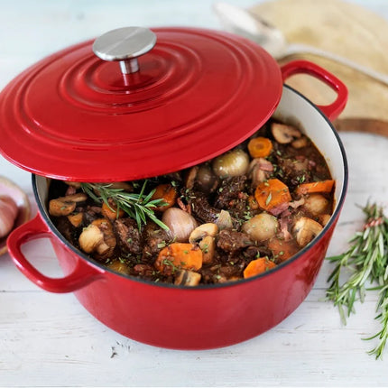 BK Bourgogne Braadpan Gietijzer - Chili Red