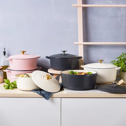 BK Bourgogne Braadpan Gietijzer - Cream White