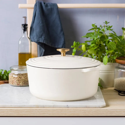 BK Bourgogne Braadpan Gietijzer - Cream White