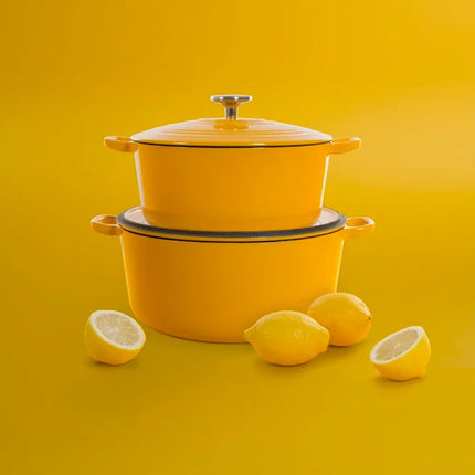 BK Bourgogne Braadpan Gietijzer - Sunny Yellow