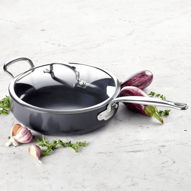 Greenpan Barcelona Keramische Hapjespan - 28 cm - met glazen deksel