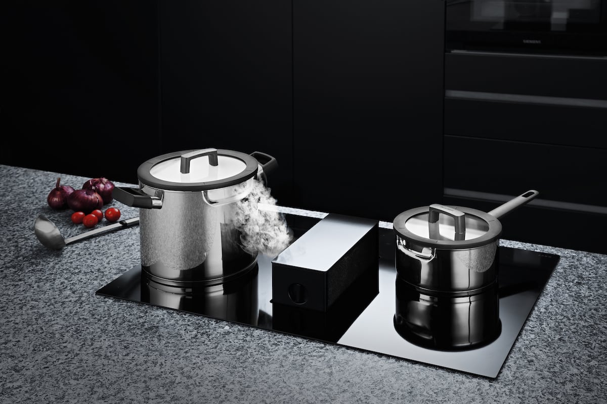 7 Delige Downdraft Pannen Set met Gratis Koekenpan - Berghoff 7 Delige Downdraft Pannen Set met Gratis Koekenpan - Berghoff