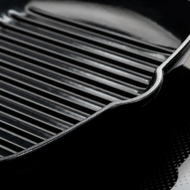 DUCQ Grillpan gietijzer - 28x28 cm Zwart inzoom