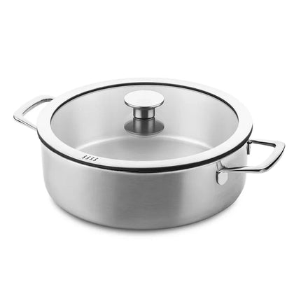 DUCQ Downdraft pannenset - 12 delig - met glazen deksels