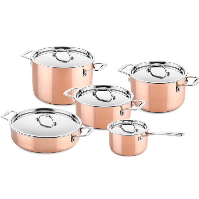 DUCQ Koperen Pannenset - 5 Delig