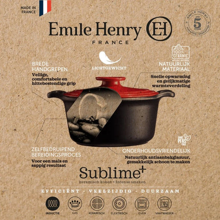 Emile Henry Sublime+ kookpan 22cm