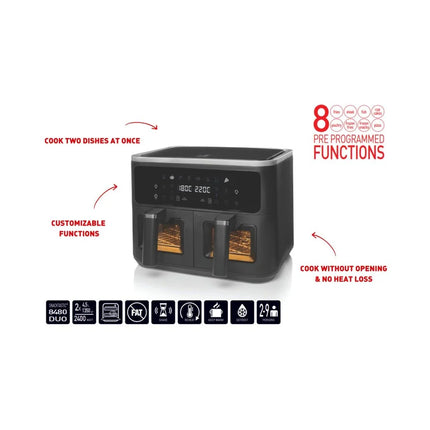 Fritel Airfryer Snacktastic 8480 DUO | 2x4.5L