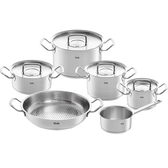 Fissler Original Profi 6 Delig - Steel-en Hapjespan RVS deksels