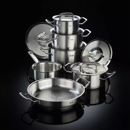Fissler Original Profi 6 Delig - Steel-en Hapjespan RVS deksels