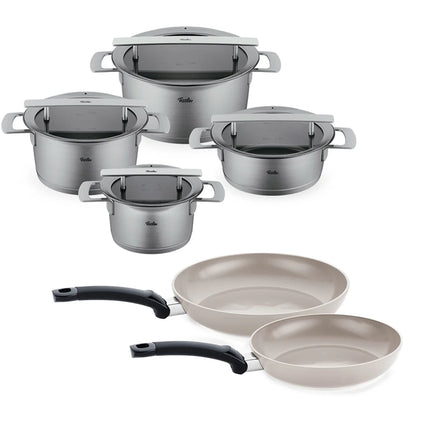 Fissler Phi Collection Pannenset met Glasdeksels, 6-delig