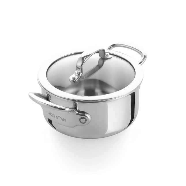 GreenPan Premiere 5-ply kookpan met deksel RVS