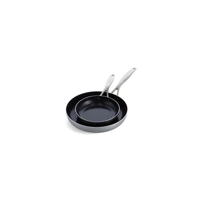 GreenPan Geneva Koekenpannenset 20 en 28 cm RVS