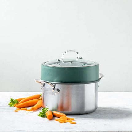Greenpan Steamy Stoominzet 24cm - Groen