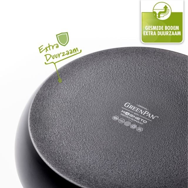 Greenpan Torino Keramische Hapjespan - 28 cm - met Glazen deksel