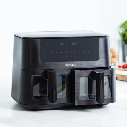 GreenPan Bistro AirFryer DUAL XL + 8delig Bak set PFAS-vrij