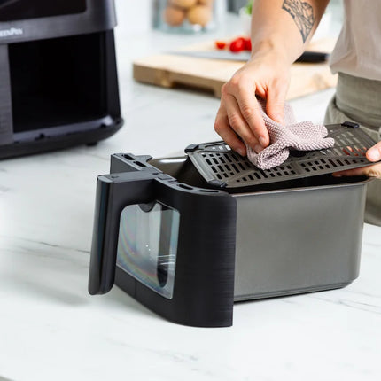 GreenPan Bistro AirFryer DUAL XL + 8delig Bak set PFAS-vrij