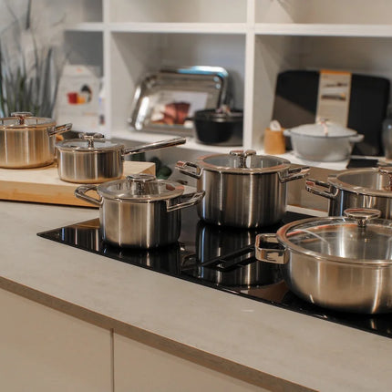 Habonne Allure Pannenset downdraft 6 delig - 5 ply RVS