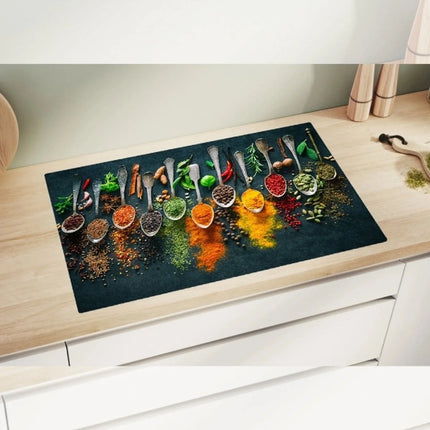 Inductie beschermer / afdekmat - Kruiden op Lepels