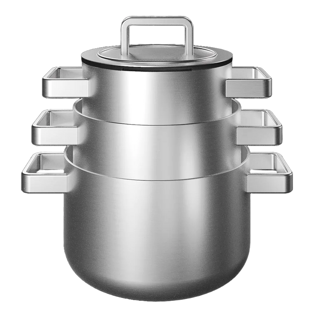 KOQI Downdraft Pannenset Uma 3-Ply 5-delig