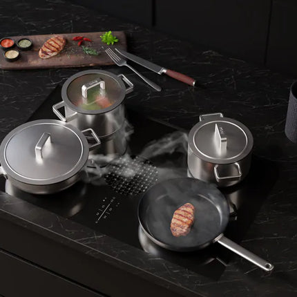 KOQI Mira Koekenpannenset + Wok - Triply collectie