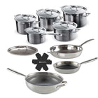 Le Creuset Magnetik Pannenset RVS 9 delig