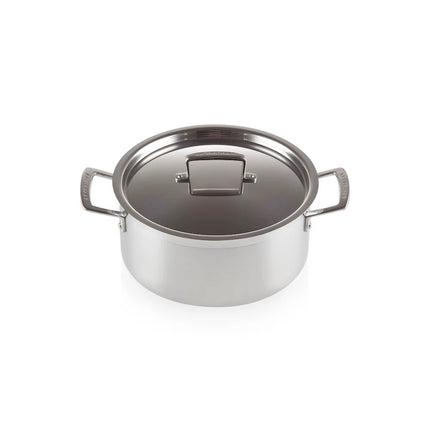 Le Creuset Magnetik Pannenset RVS 9 delig voorzijde pan