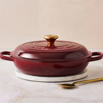 Le Creuset lage braadpan Campagnard Signature Garnet 30cm