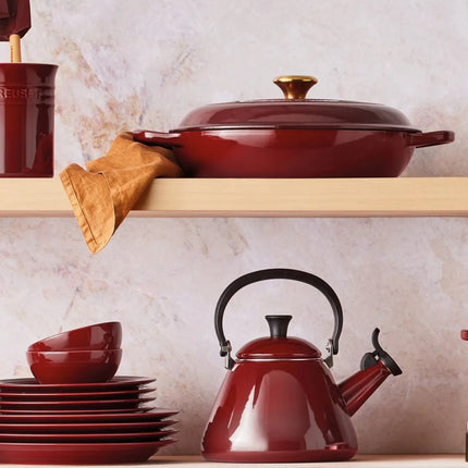 Le Creuset lage braadpan Campagnard Signature Garnet 30cm