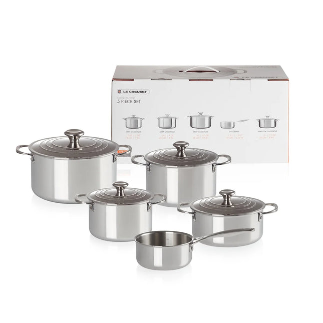 Le Creuset Signature RVS Pannenset 5 delig