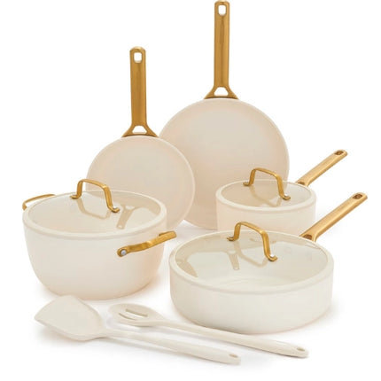 Greenpan Padova pro Cream White 10-delige Pannenset met keramische antikleeflaag 10-delige 2.0