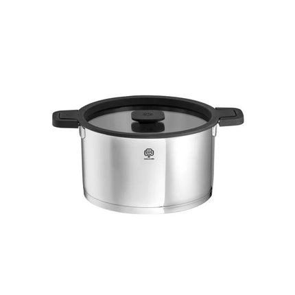 Schulte-Ufer Maxa Kookpan RVS - met Glasdeksel