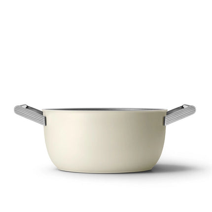 SMEG braadpan keramische coating Creme 24cm