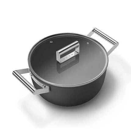SMEG braadpan keramische coating Zwart 24cm