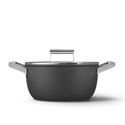 SMEG braadpan keramische coating Zwart 24cm