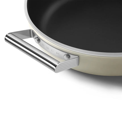 SMEG hapjespan keramische coating Creme 28cm