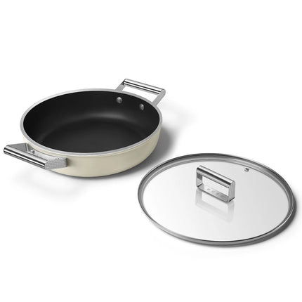 SMEG hapjespan keramische coating Creme 28cm
