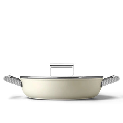 SMEG hapjespan keramische coating Creme 28cm