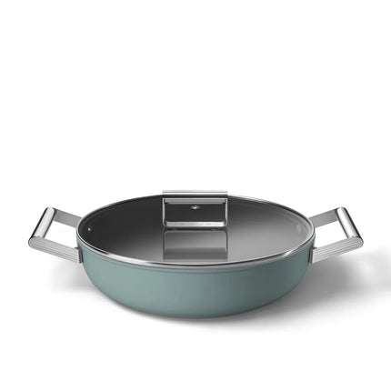 SMEG hapjespan keramische coating Emerald Green 28cm