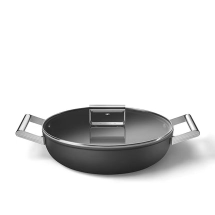SMEG hapjespan keramische coating Zwart 28cm