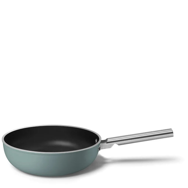 SMEG wokpan keramische coating Emerald Green 30cm