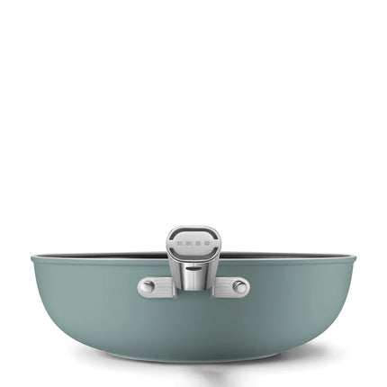 SMEG wokpan keramische coating Emerald Green 30cm