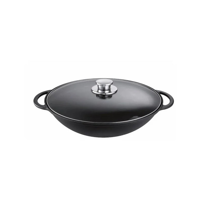 Schulte-Ufer Rustika Gietijzeren wok 36cm - met Deksel